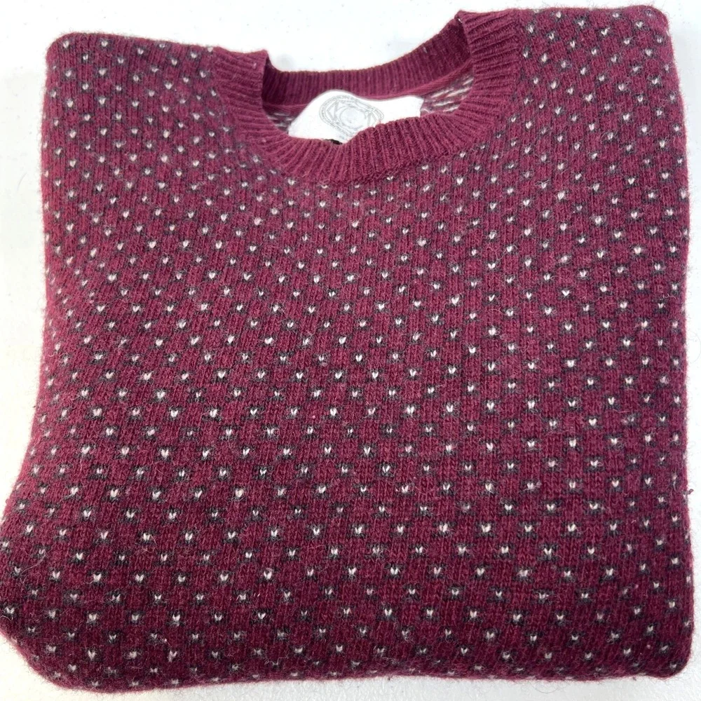 Contemporary Reflections Women's Ronny Lambswool Blend‎ Wine Sweater Size M